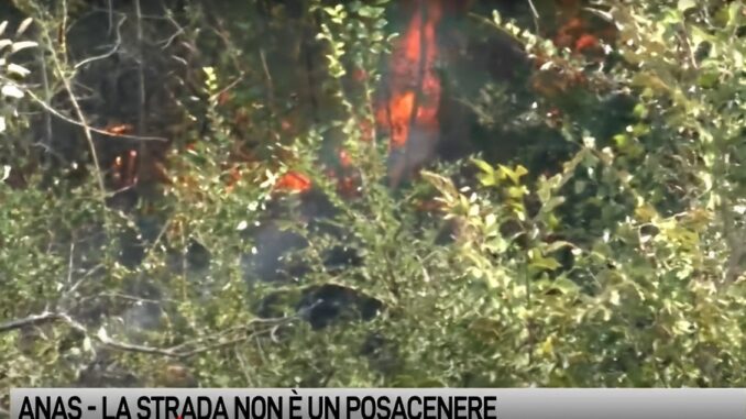 La strada non è un posacenere, rispetta ambiente, salva tuo viaggio