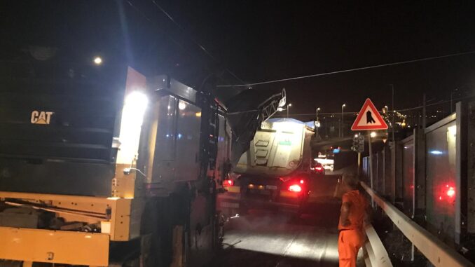 Lavori di rinnovamento notturno sul raccordo Perugia-Bettolle