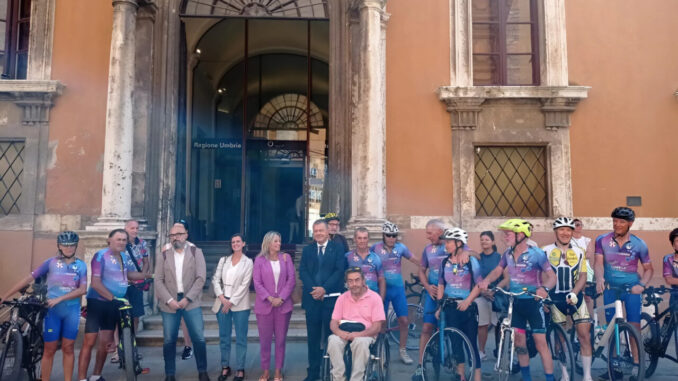 Pedalando fa tappa a Perugia per sensibilizzazione sul Parkinson