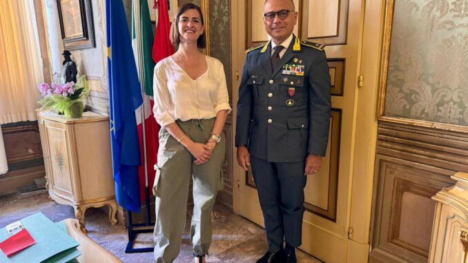 La sindaca Ferdinandi incontra il comandante della Guardia di Finanza Mazzotta