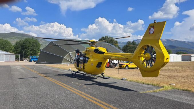 Consegnato l'hangar temporaneo per elicottero Nibbio a Foligno