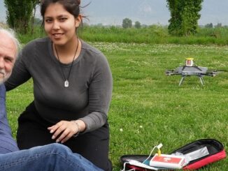 Drone con defibrillatore in azione per salvare vite in Umbria