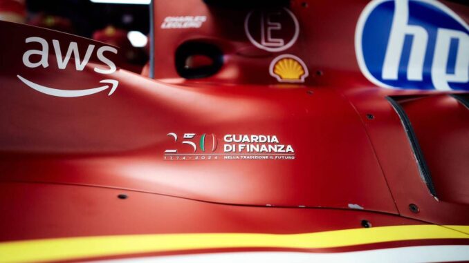 Ferrari celebra la Guardia di Finanza al Gran Premio d'Italia 2024