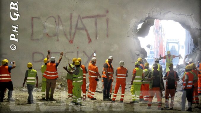 Si abbatte l’ultimo diaframma della galleria “Casacastalda”