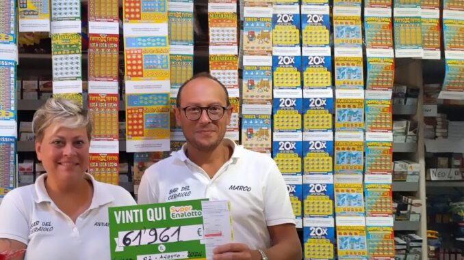 Vincita al Superenalotto al Bar del Ceraiolo di Gubbio