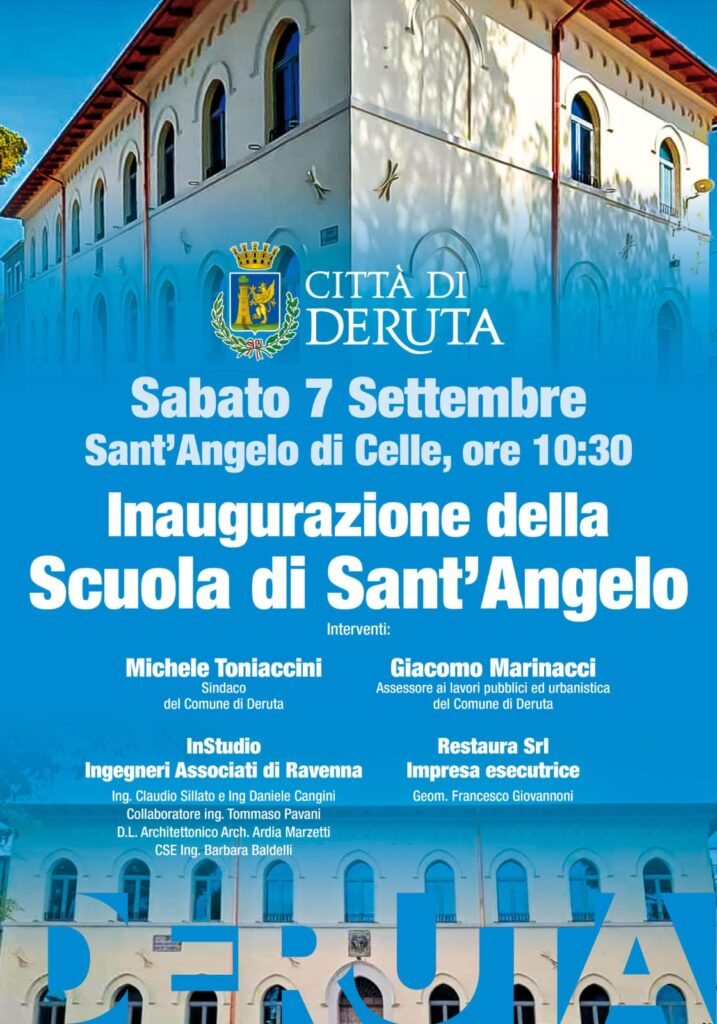 Inaugurazione della rinnovata Scuola primaria a Sant’Angelo di Celle
