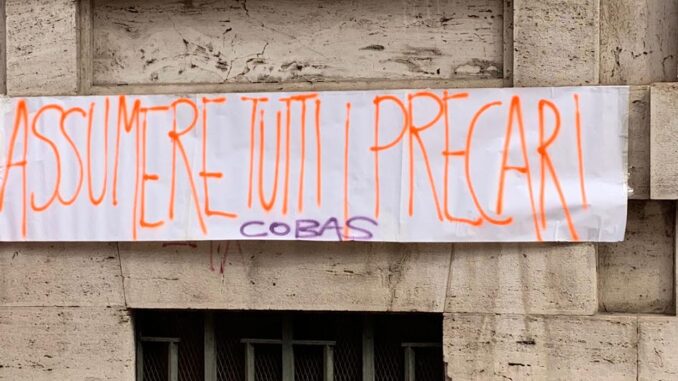 Protesta dei docenti precari a Terni contro l’algoritmo di nomina