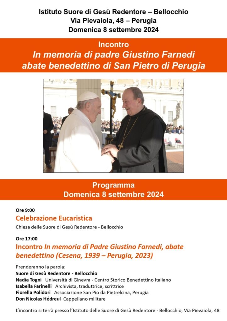 Il ricordo in memoria di Padre Giustino Farnedi