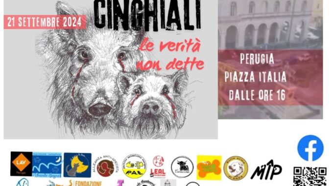 Manifestazione Cinghiali – Le verità non dette, sabato 21 settembre a Perugia