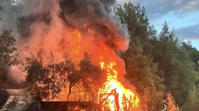 Incendio a Perugia: domate le fiamme in Strada Sant’Orfeto