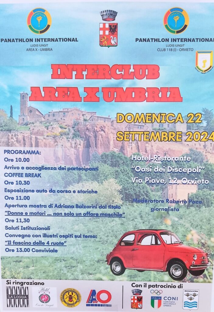 Panathlon Club Terni a Orvieto nel fascino delle quattro ruote