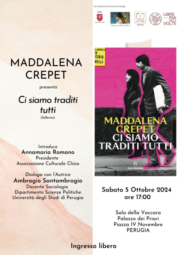 Maddalena Crepet a Perugia con il suo ultimo libro