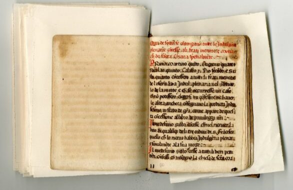 Art Bonus. Restaurato il manoscritto "Le indulgenze di Monteluce"