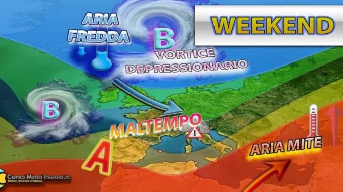 Weekend di maltempo: crollo termico in arrivo