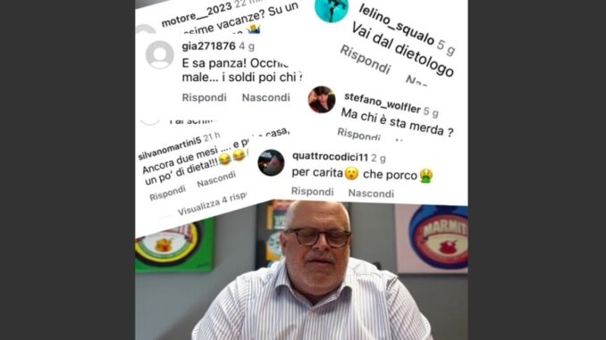 Assessore Michele Fioroni denuncia insulti social per suo aspetto fisico
