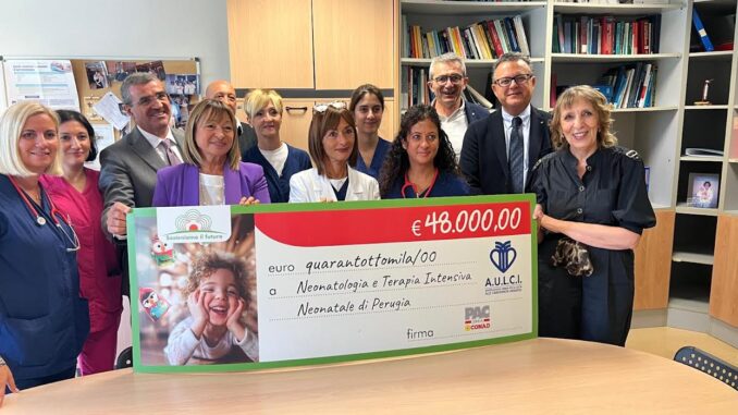 PAC 2000A Conad dona 48.000 euro all’Ospedale di Perugia