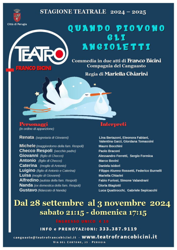 Quando piovono gli angioletti al Teatro Franco Bicini