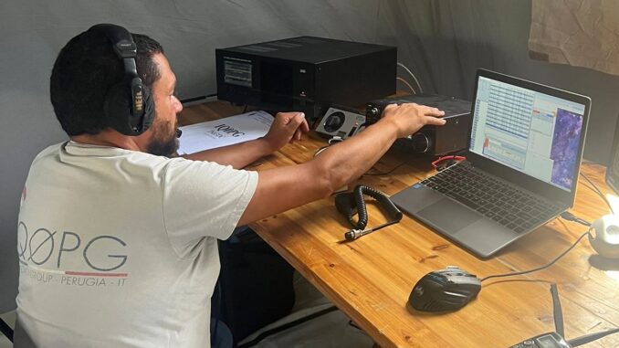 Attività radio e ricerca dispersi al Colle della Trinità di Perugia
