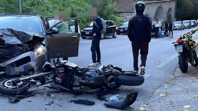 Incidente a Perugia, ferito motociclista in zona Porta Conca