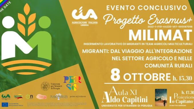 Integrazione lavorativa e sociale nelle aziende agricole: il progetto Erasmus + Milimat al Perso Festival