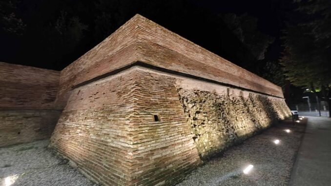 Illuminazione monumentale sulle mura di Città di Castello