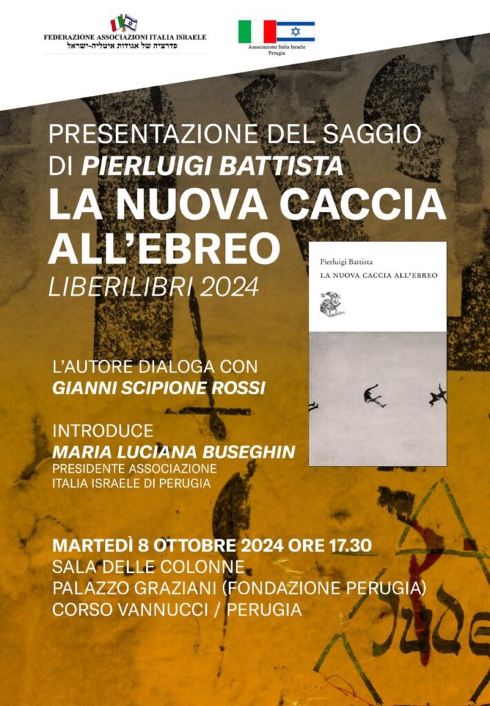 Pierluigi Battista presenta il suo nuovo libro “La nuova caccia all’ebreo” a Perugia