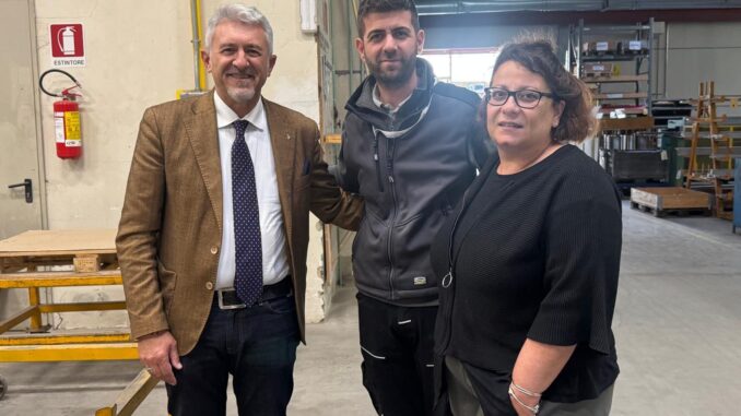 Mancini (Lega) in visita alla Trafocoop
