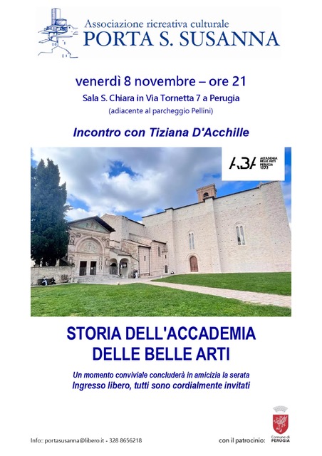 Storia dell'Accademia di Belle Arti all'Associazione Porta S.Susanna