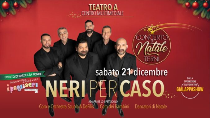 Concerto di Natale a Terni: Neri per Caso in scena il 21 dicembre