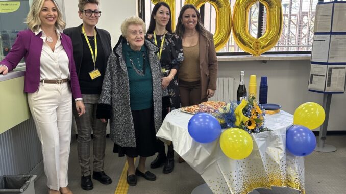 Poste Italiane festeggia centenario di ex dipendente a San Venanzo