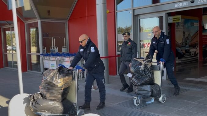 Perugia: distrutte merci false e tabacchi sequestrati all’aeroporto
