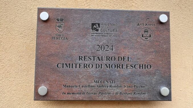 Art Bonus, inaugurazione del Cimitero di Morleschio dopo restauro