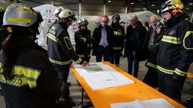 Esercitazione Moduli Supporto Logistico Vigili del Fuoco in Umbria