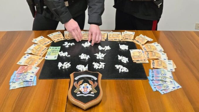 Perugia, sorpreso con 30 dosi di cocaina, 44enne arrestato dai Carabinieri