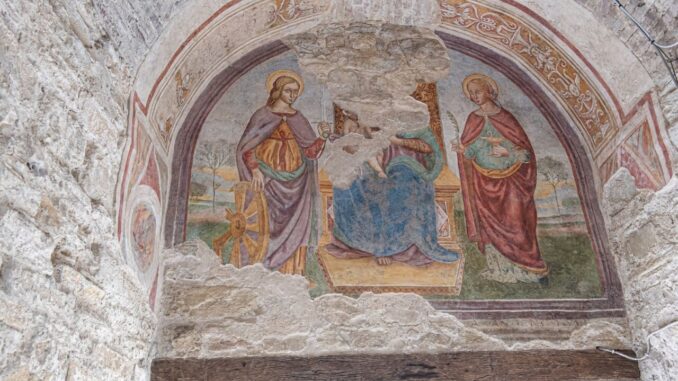 Inaugurato il restauro dell'affresco di Castel d'Arno