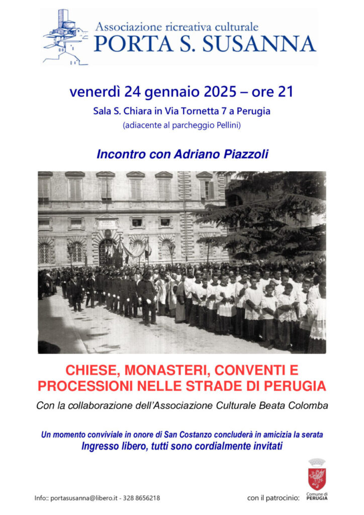 Adriano Piazzoli ospite all'Associazione Porta Santa Susanna