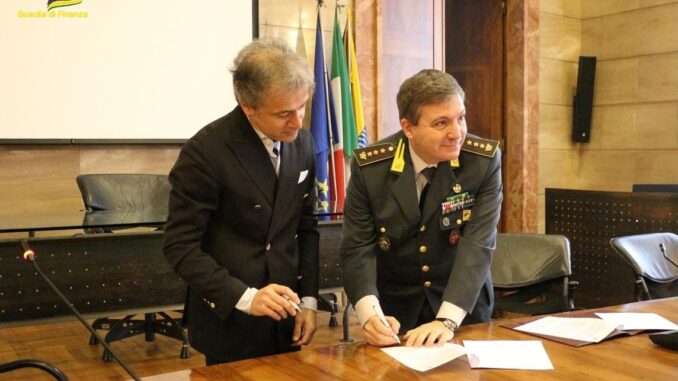 Firmato a Palazzo Bazzani il protocollo d’intesa Provincia-Guardia di Finanza per la tutela delle risorse del Pnrr