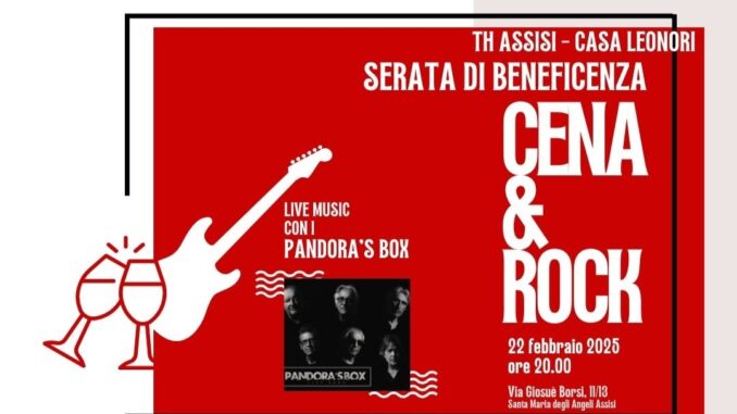 "Cena & Rock", serata di solidarietà con la Croce Rossa di Assisi