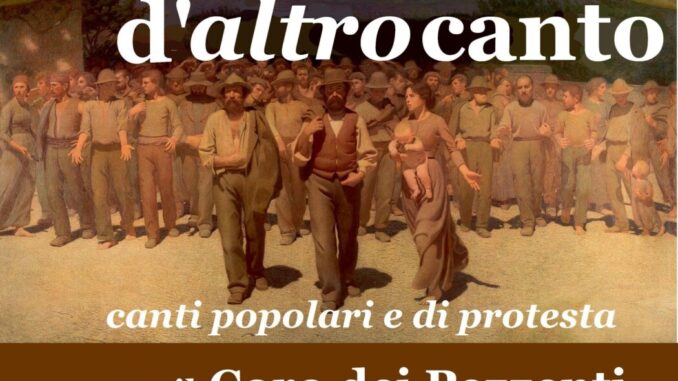 "D'altrocanto": concerto di canti popolari e di protesta