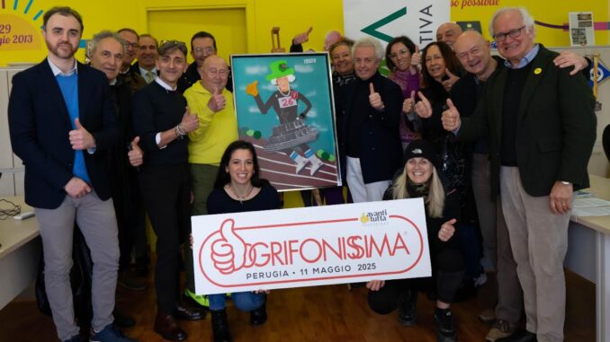 L’arte di MAMO in “Running Queen” celebra Perugia e Grifonissima