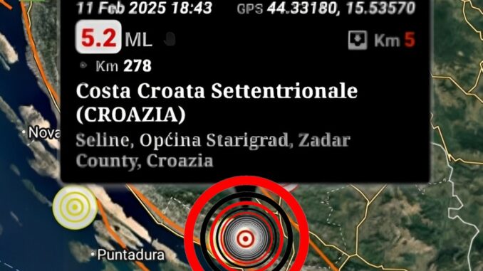 Terremoto in Croazia 5.2, si è sentito anche a Perugia e Terni