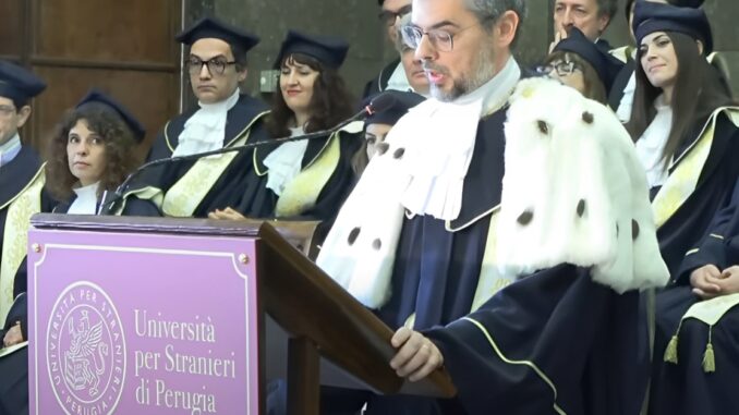 Inaugurazione Anno Accademico UnistraPG, Valerio De Cesaris