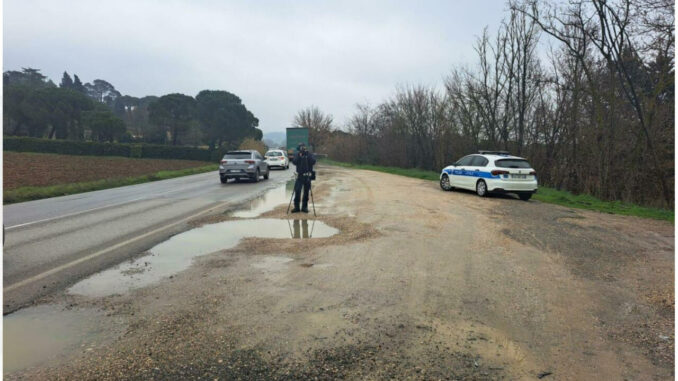 Controlli velocità a Perugia, in aumento l’uso del telelaser