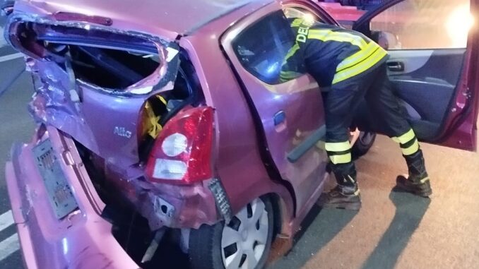 Incidente nella galleria in Valnerina due auto e due feriti