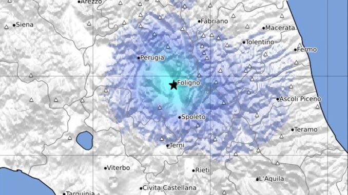 Terremoto di magnitudo 3.5 nella zona di Foligno, nessun danno segnalato