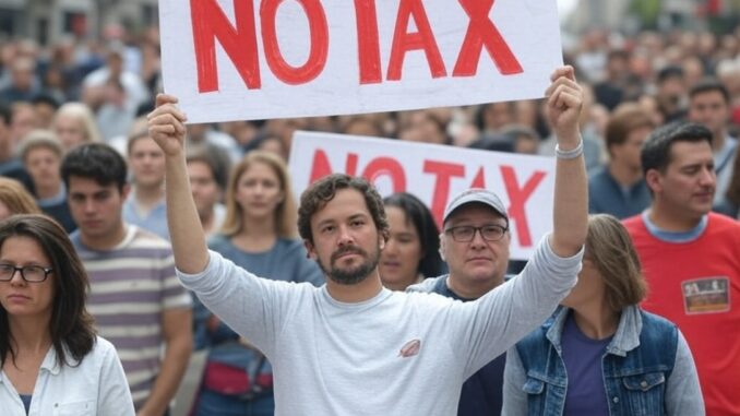 Protesta contro l’aumento delle tasse in Umbria il 1° aprile