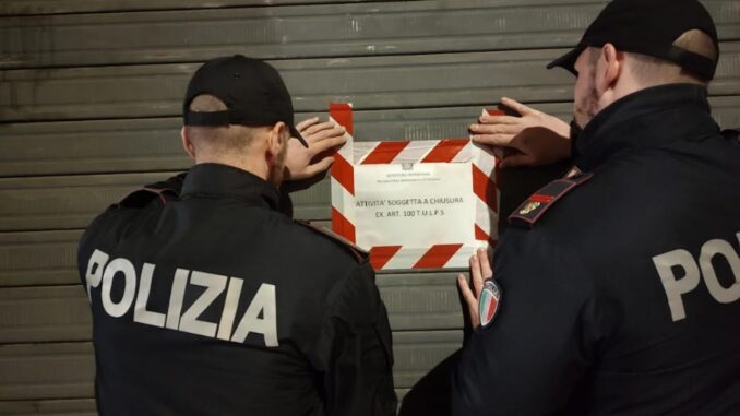 Chiusa per sette giorni un'attività a Città di Castello