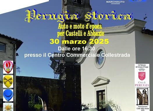 Raduno di auto e moto storiche a Perugia