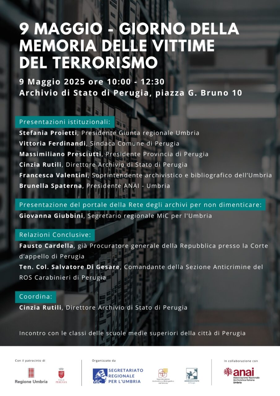 “Giorno della memoria delle vittime del terrorismo” - incontro con studenti