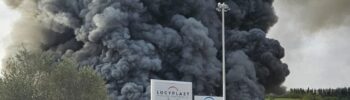 Incendio alla Lucyplast, presidente Umbria Proietti sul posto